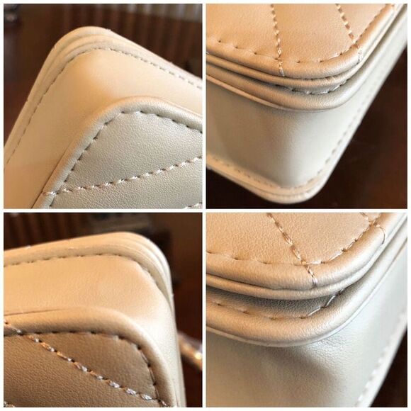 BEBE - NWT - "Sophia" Small Crossbody/Clutch in "Beige"/Quilted Vegan Leather 👝 - Picture 14 of 16